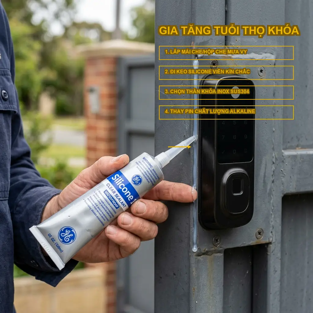 Kinh nghiệm lắp đặt và gia tăng độ bền cho khóa ngoài trời