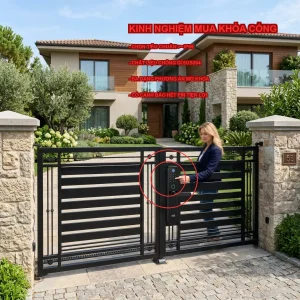 Kinh nghiệm mua khóa thông minh chống nước cho cửa cổng không lo mưa nắng