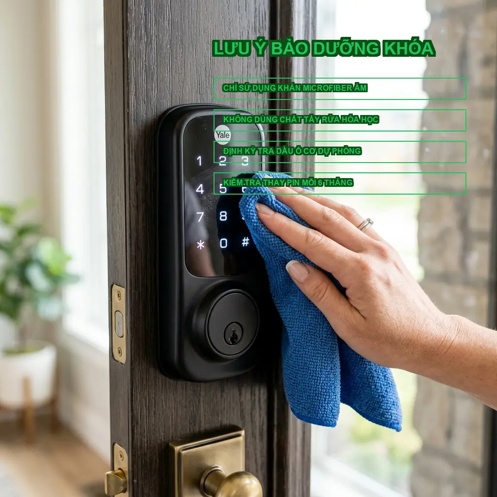 Những lưu ý quan trọng khi vệ sinh và bảo dưỡng khóa tại nhà