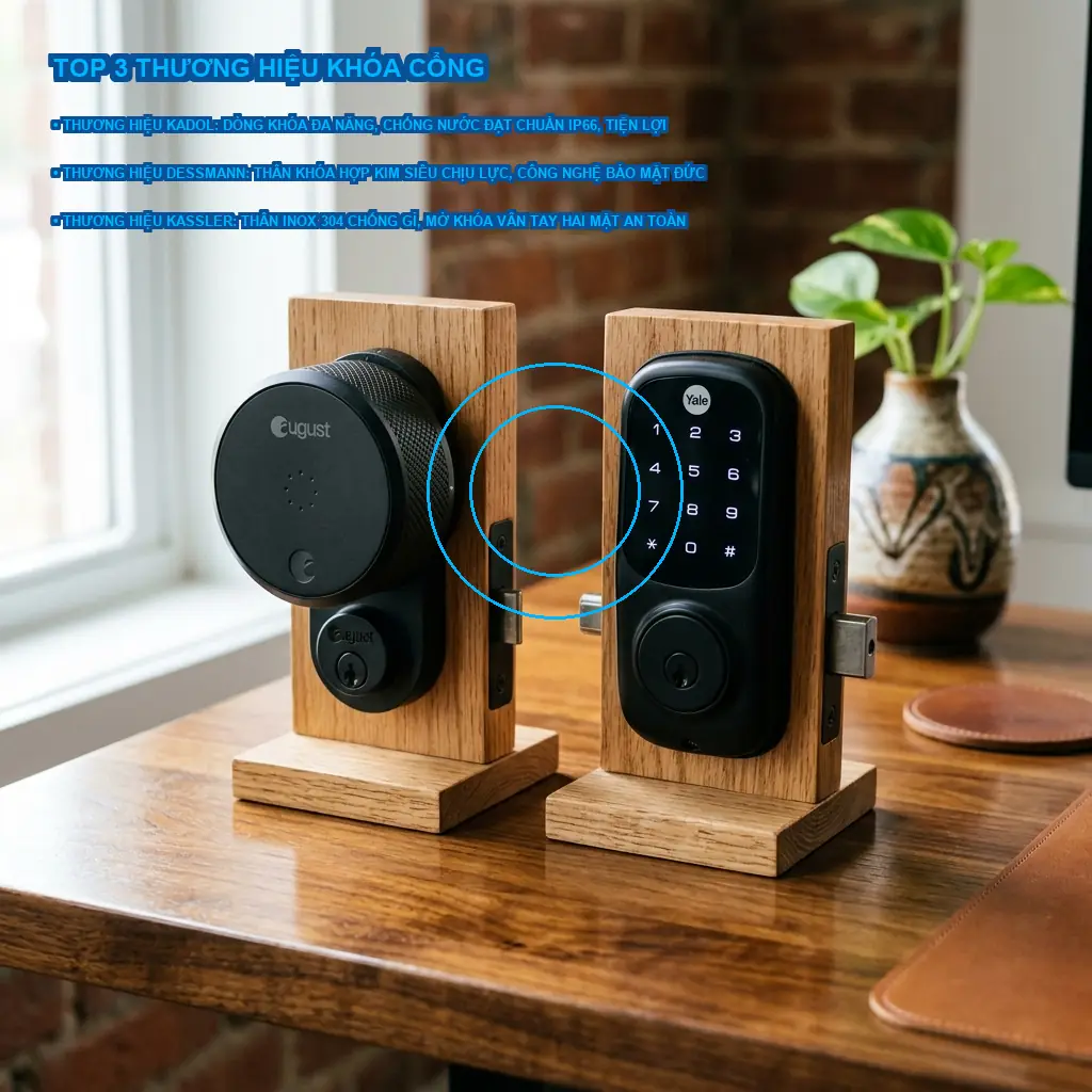 Top 3 thương hiệu khóa cổng sắt vân tay ngoài trời được ưa chuộng nhất